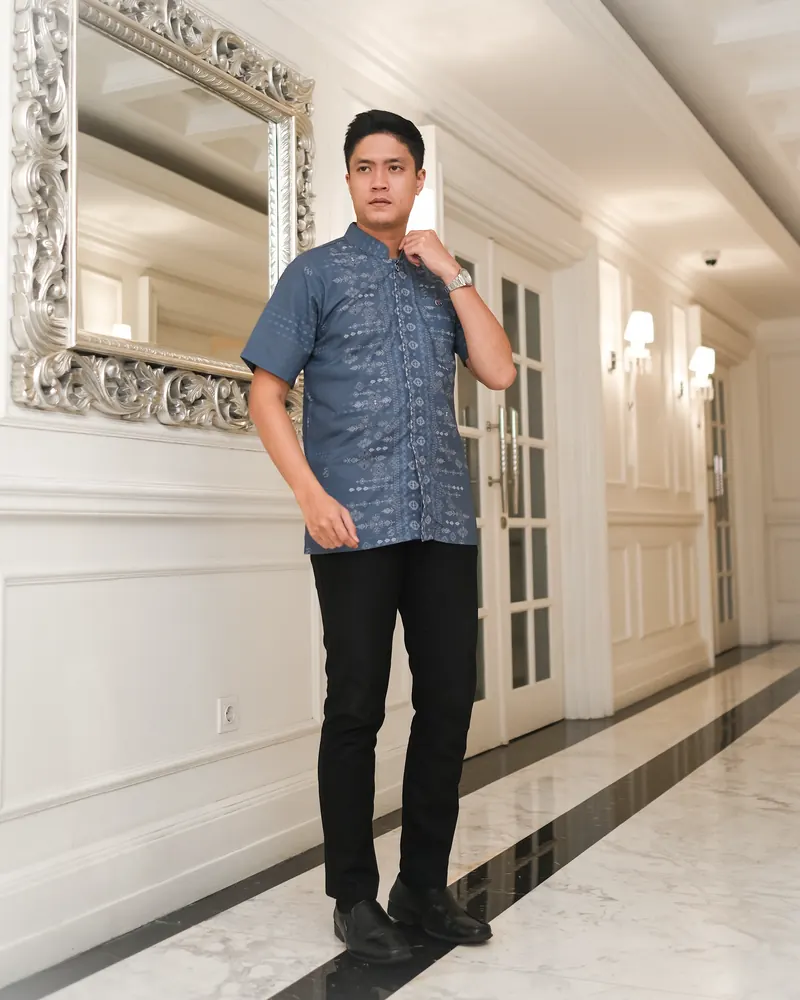 Koko Dad Pendek — Denim X Silver